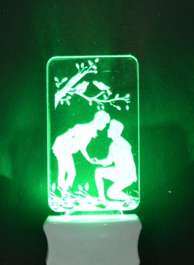 زوبر مصباح زوبر الليلي ثلاثي الأبعاد بتصميم ثلاثي الأبعاد وألوان متعددة، مناسب للغرف وغرف المعيشة والردهات J25 - Image 2